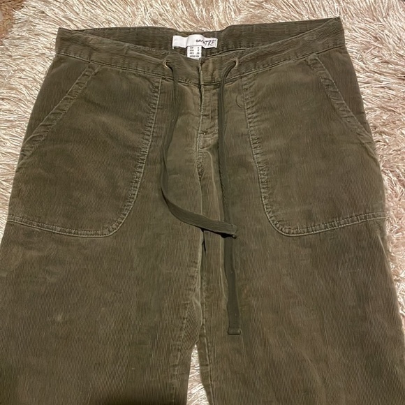 ZARA‎ Trafaluc Cropped Velour Velvet Brown Pants - Picture 2 of 10